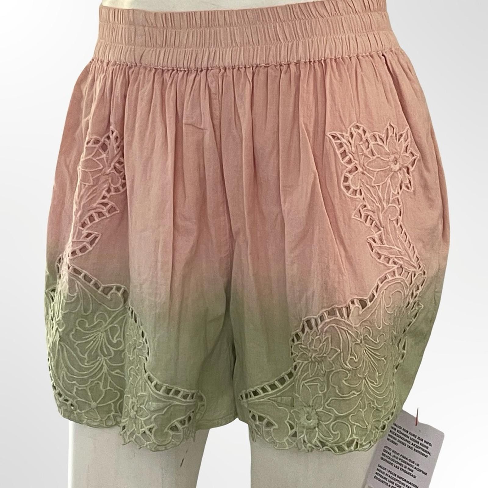 Asos ASOS High Waist Pink and Green Shorts in size 4 NWT Size 27" / US 4 / IT 40 - 2 Thumbnail