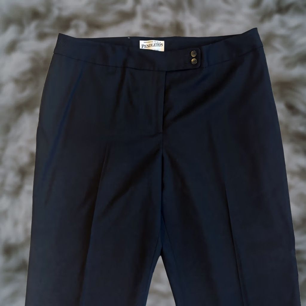 Pendleton VINTAGE Pendleton Womens Dress Pants Slacks Wool Black 14 Regular Inseam 32.5" Adult Womens Size 36" / US 14 / IT 50 - 1 Thumbnail