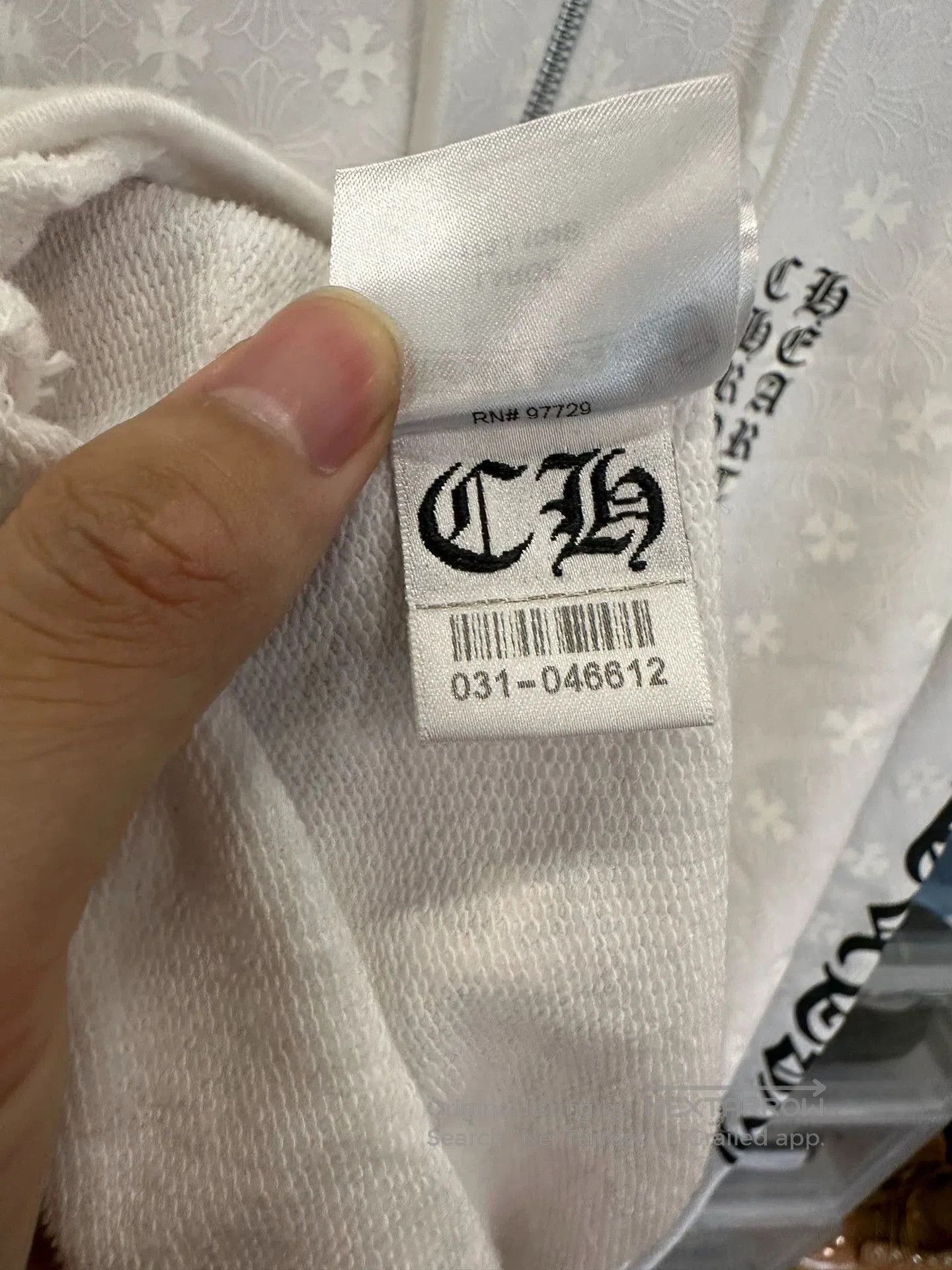 Chrome Hearts chrome hearts white zipper hoodie with design. Size US L / EU 52-54 / 3 - 7 Thumbnail