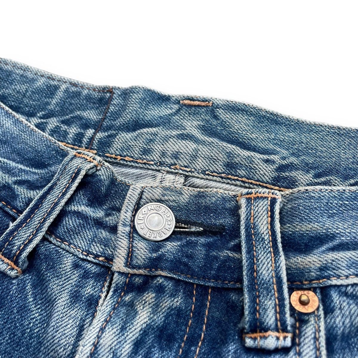 Blue Blue Japan 🇯🇵 VINTAGE BLUE BLUE JAPAN DISTRESSED DENIM PANTS Size 27" / US 4 / IT 40 - 4 Thumbnail