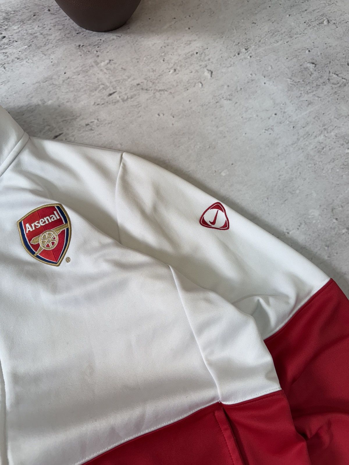 Nike × Vintage NIKE ARSENAL VINTAGE 00s y2K BAGGY ZIP HOODIE CENTER LOGO Size US L / EU 52-54 / 3 - 5 Thumbnail