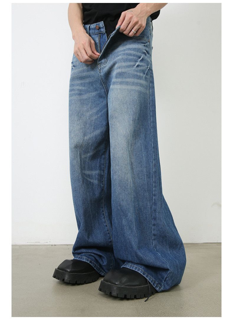 Japanese Brand × Jean Men's Lightning Washed Vintage Loose Straight Jeans Size US 32 / EU 48 - 5 Thumbnail