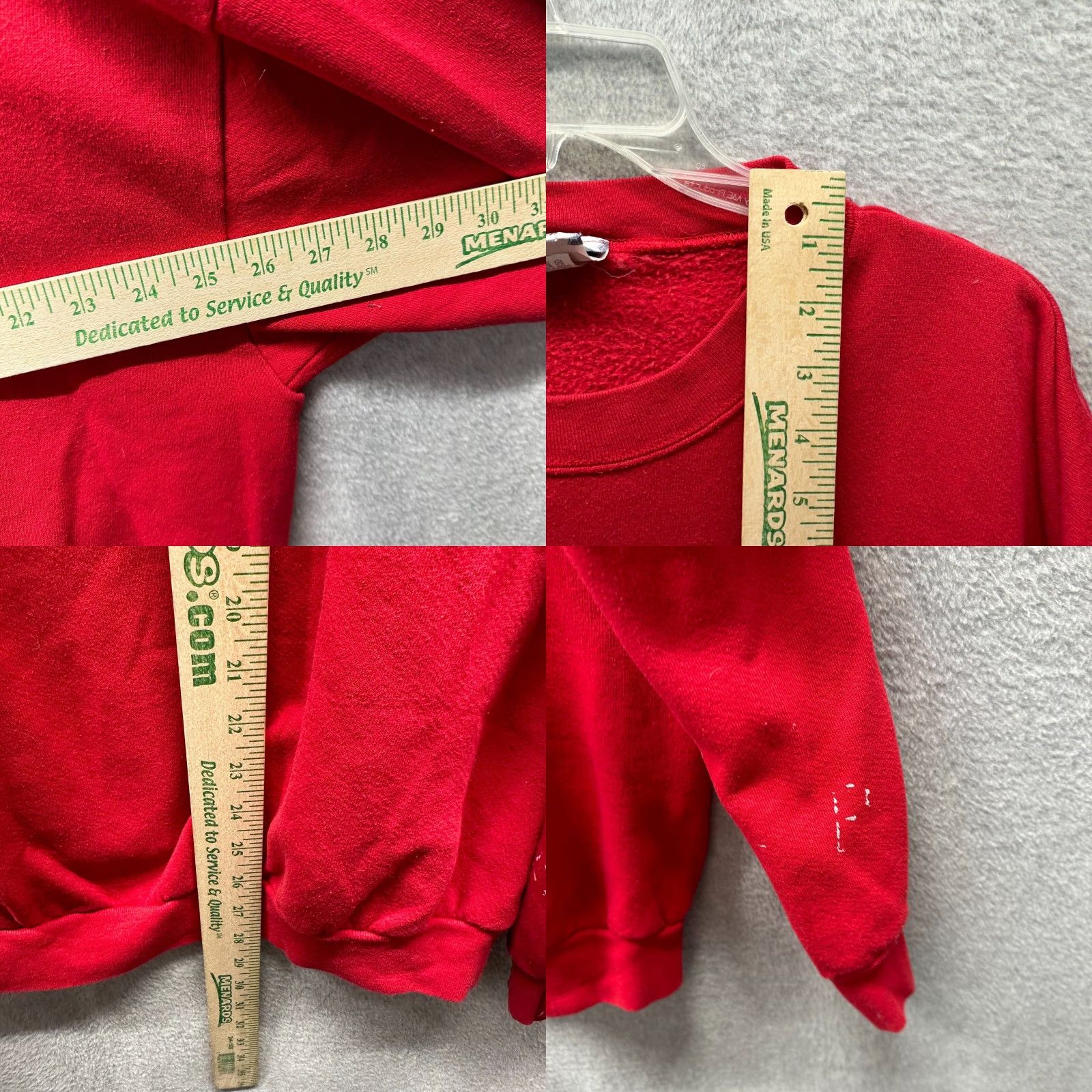 Lee VINTAGE Lee Sweatshirt Mens 2XL Red USA Salvation Army Jesus Lee Sweatshirt Crew Neck Long Sleeve Fleece Cotton Polyester 90s Pullover All Seasons Size US XXL / EU 58 / 5 - 8 Thumbnail