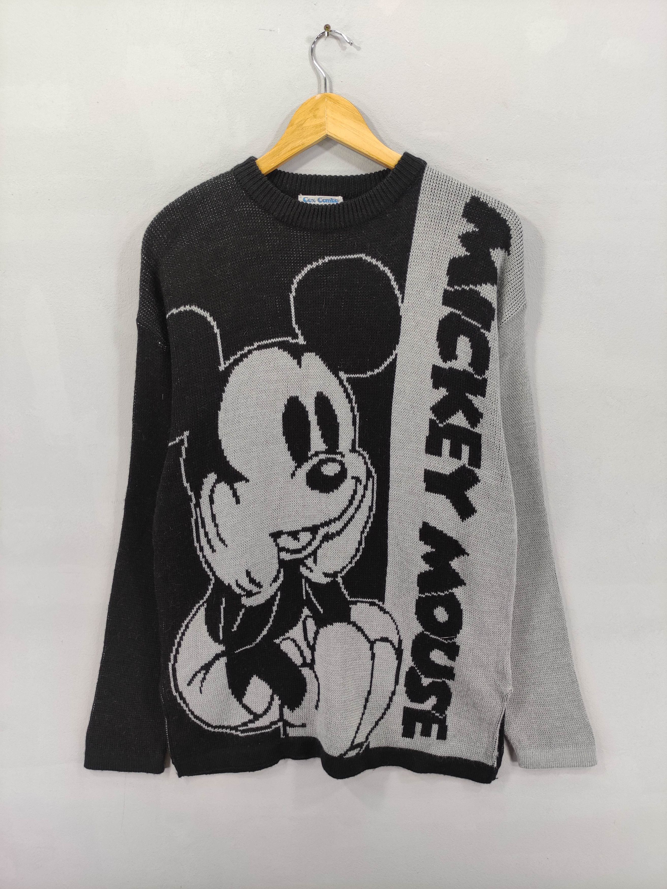 Disney Vintage Cox Combo Mickey Mouse Wool Jumper Sweater Size M / US 6-8 / IT 42-44 - 1 Thumbnail