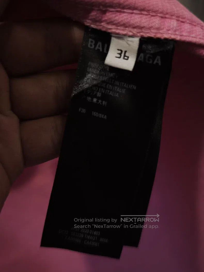 Balenciaga Balenciaga Pink Denim Jacket Size XS / US 0-2 / IT 36-38 - 5 Thumbnail