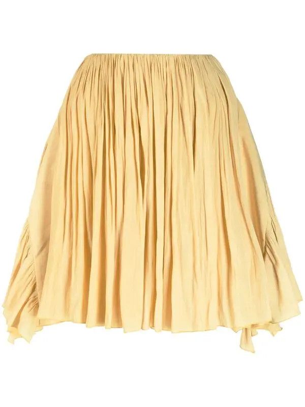Lanvin o1y0326 Mini Skirt in Marigold Size 28" / US 6 / IT 42 - 1 Thumbnail
