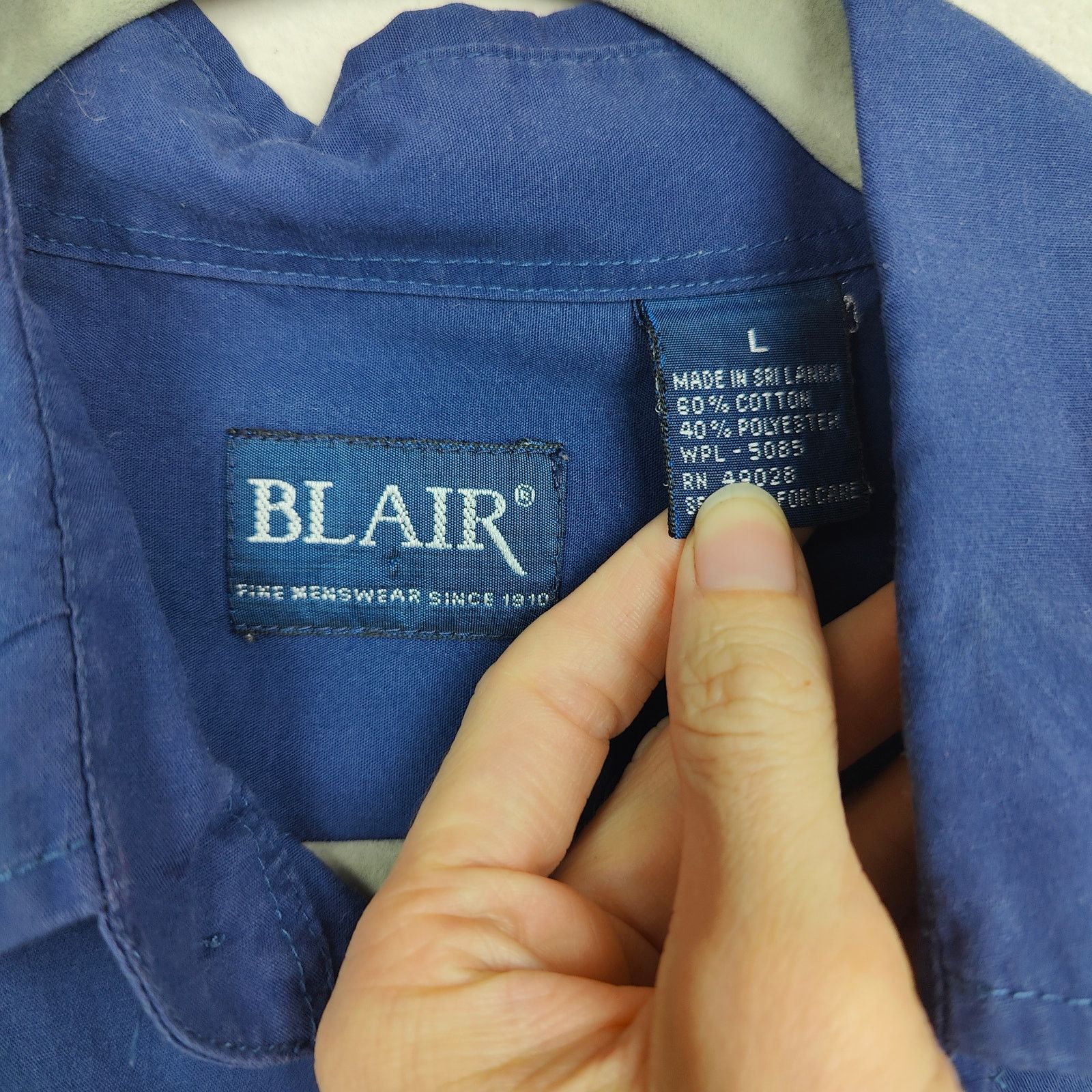 Other Vintage Blair Pearl Snap Shirt Men Large Navy Blue Cowboy Size US L / EU 52-54 / 3 - 5 Thumbnail