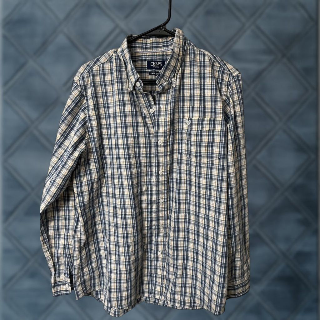 Chaps Chaps Shirt Men L Multicolor Plaid Easy Care Long Sleeve Button-Up Size US L / EU 52-54 / 3 - 1 Thumbnail