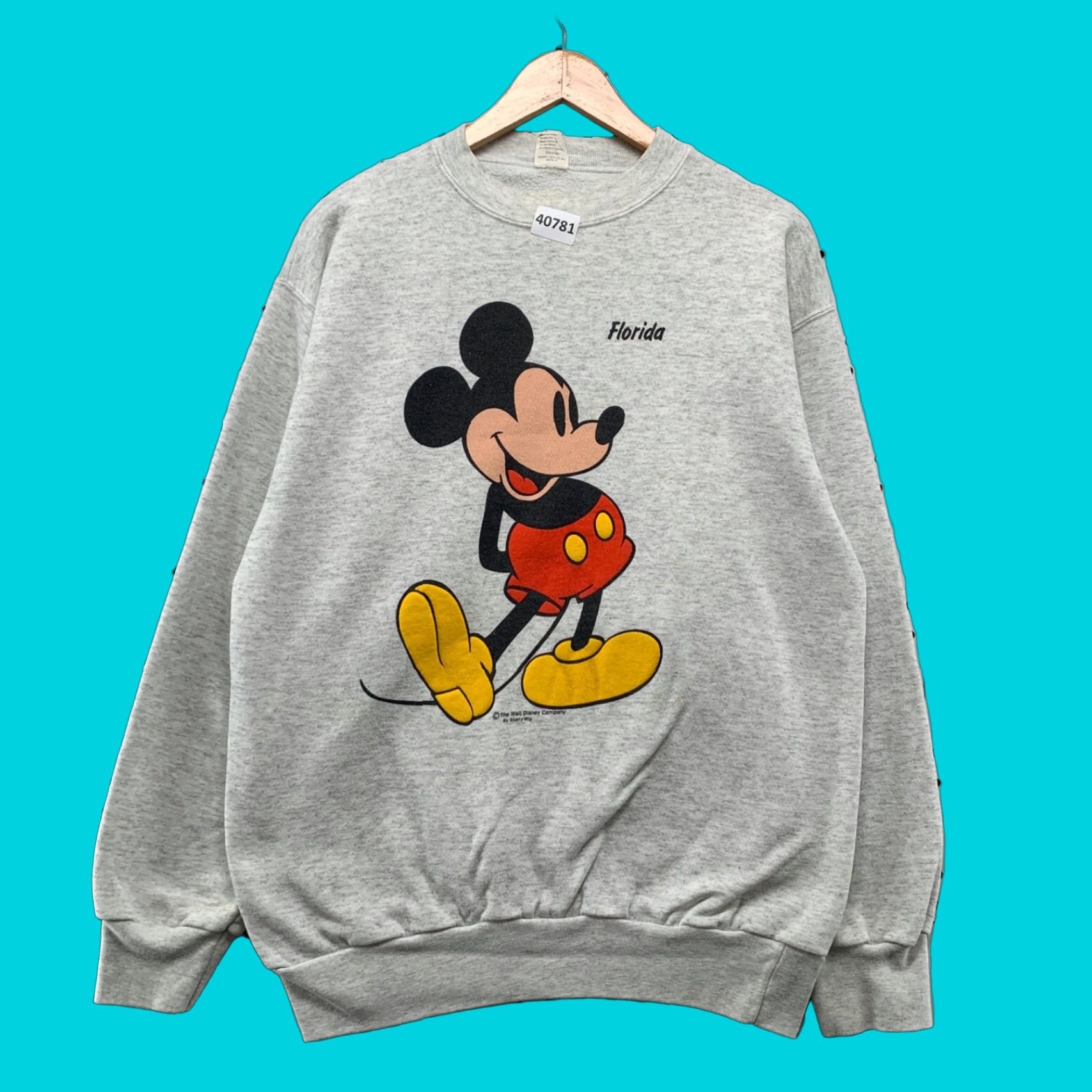 VINTAGE Disney Mickey Mouse Graphic Print Crewneck Sweatshirt Mens