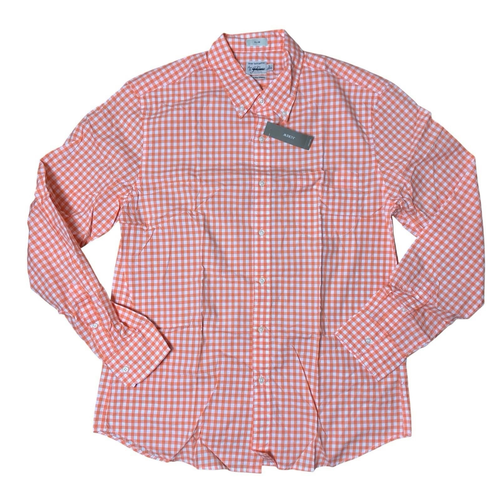 J.Crew J Crew Shirt Mens L Orange Plaid Button Down Pumpkin BJ745 Size US L / EU 52-54 / 3 - 2 Thumbnail