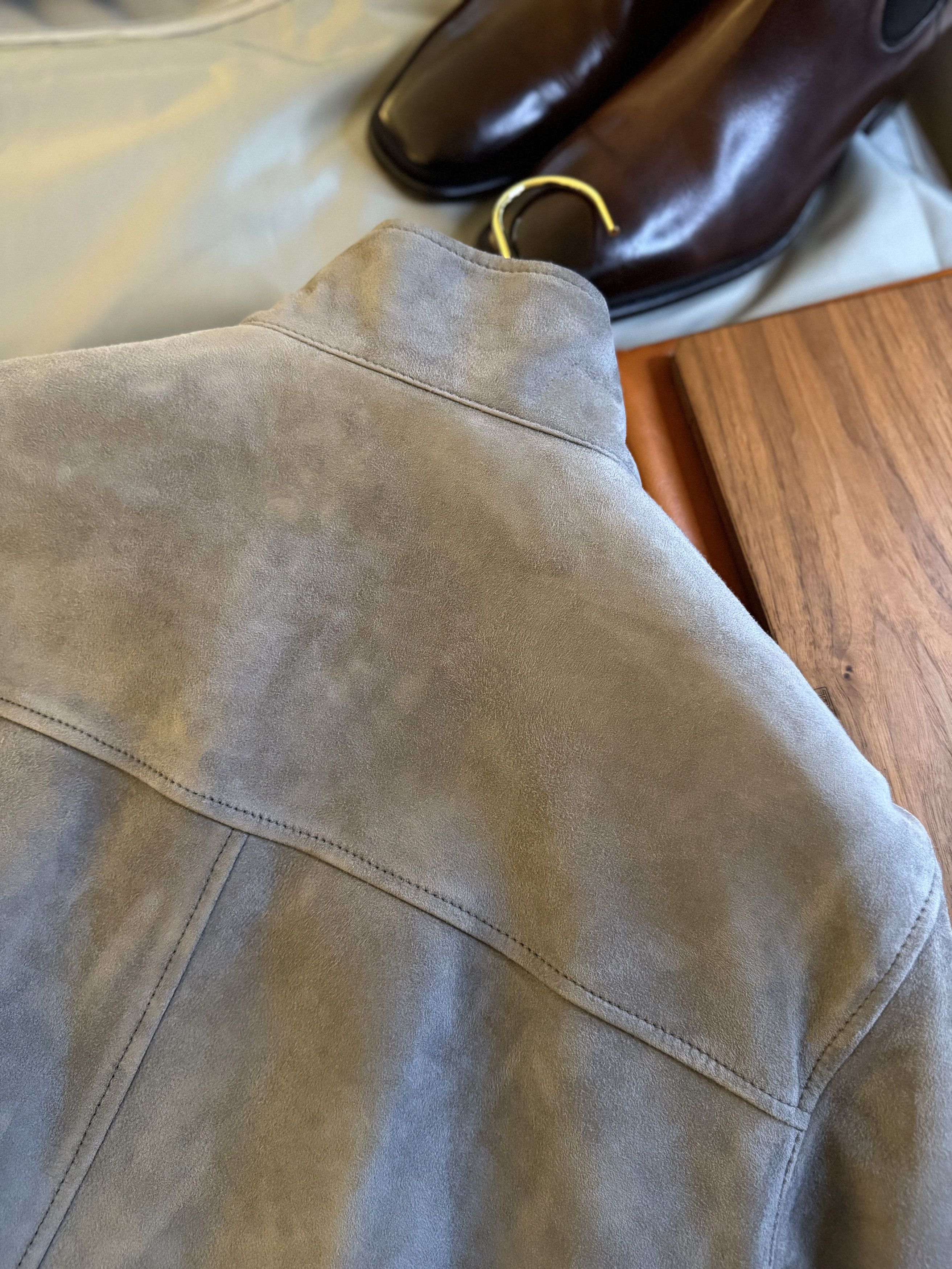 Alfred Dunhill Best Dressed Very Rare $7700 DUNHILL Soft Lamb Suede Jacket Size US M / EU 48-50 / 2 - 18 Thumbnail