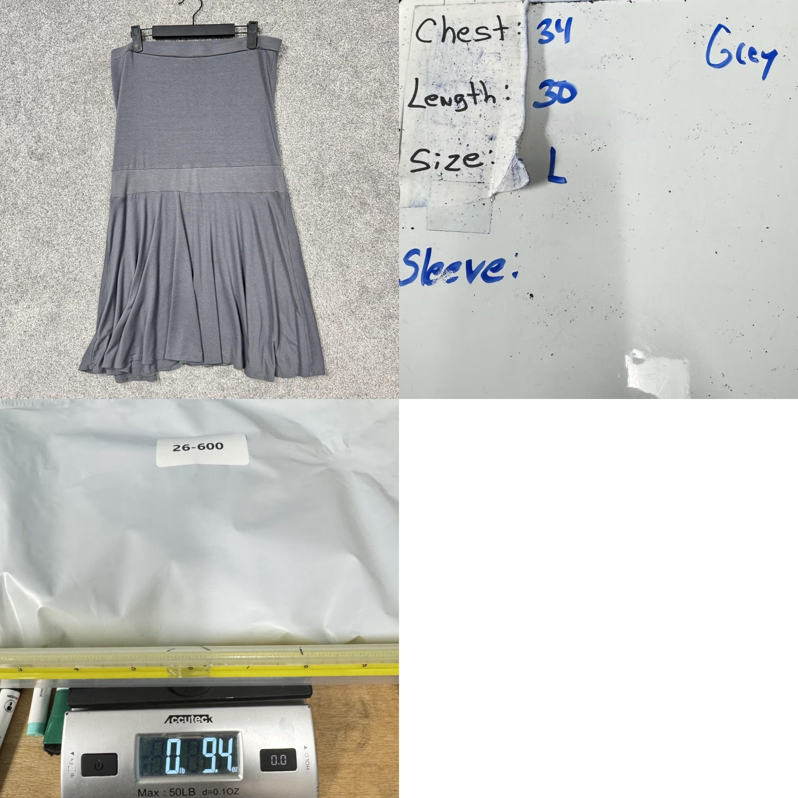 Guess VINTAGE Guess Jeans Dress L Gray Strapless Knit Fit & Flare Knee Length Sleeveless Casual Party/Cocktail Womens Size L / US 10 / IT 46 - 8 Thumbnail