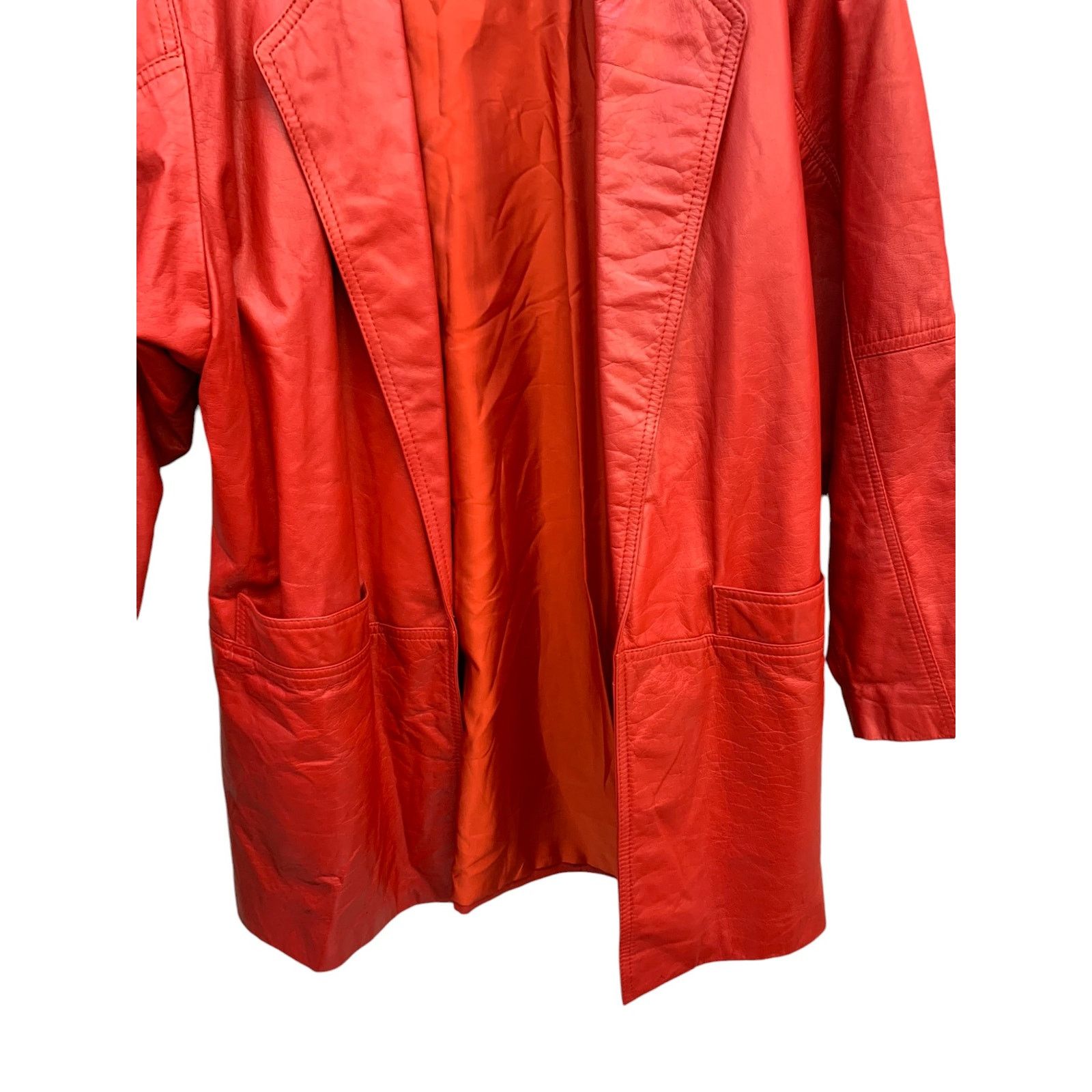 Toffs Vintage Toff's Red Leather Jacket SZ M/ 39 Size M / US 6-8 / IT 42-44 - 9 Thumbnail