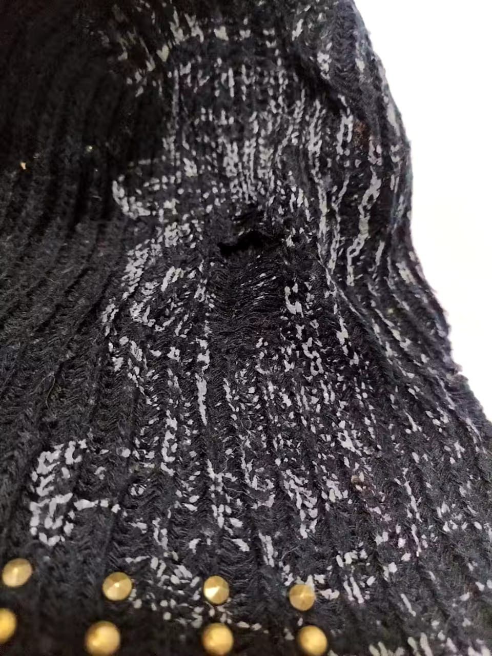 Handmade Unknown Skull Distressed Beanie Punk Bondage Studded Hats Size ONE SIZE - 8 Thumbnail