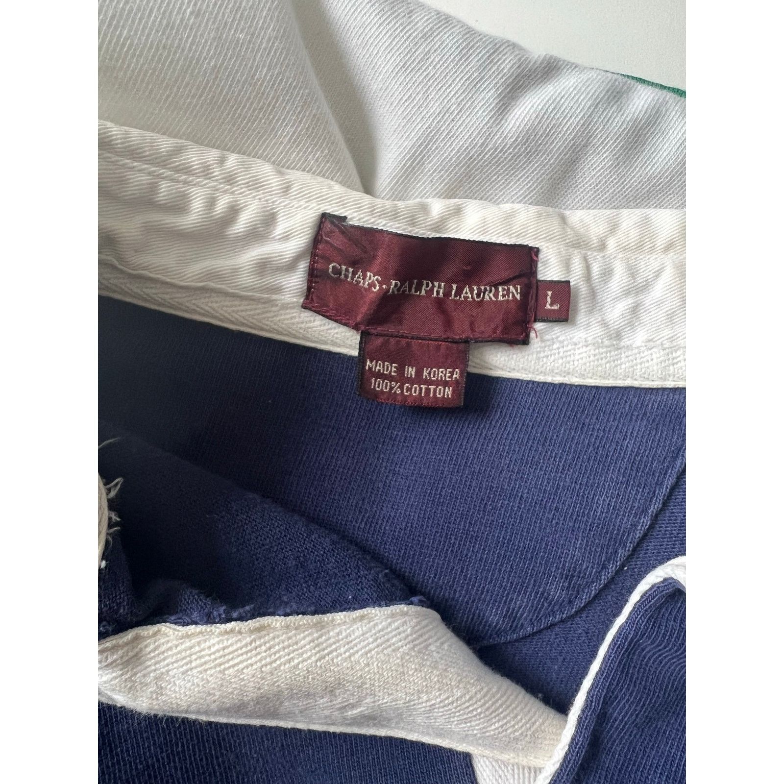 Chaps Ralph Lauren Chaps Ralph Lauren Long Sleeve Polo Colorblock Blue Green L Size US L / EU 52-54 / 3 - 8 Thumbnail