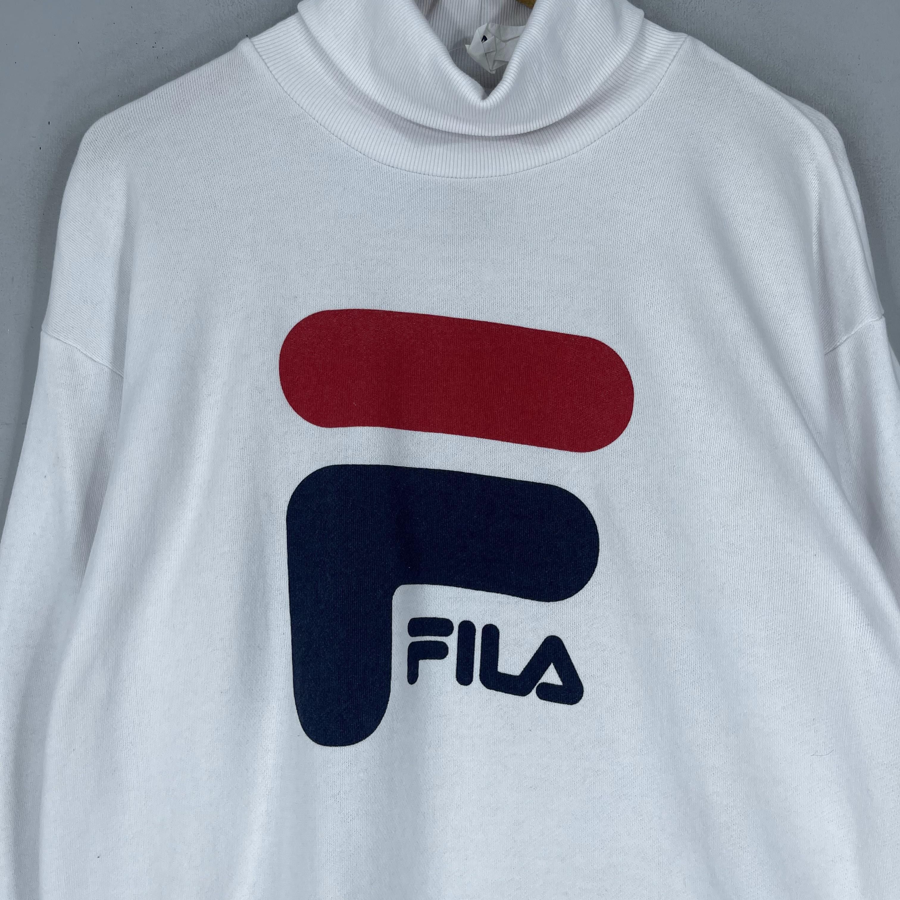 Fila Vintage FILA Big Logo Spellout High Neck Pullover Sweater Size US L / EU 52-54 / 3 - 2 Thumbnail