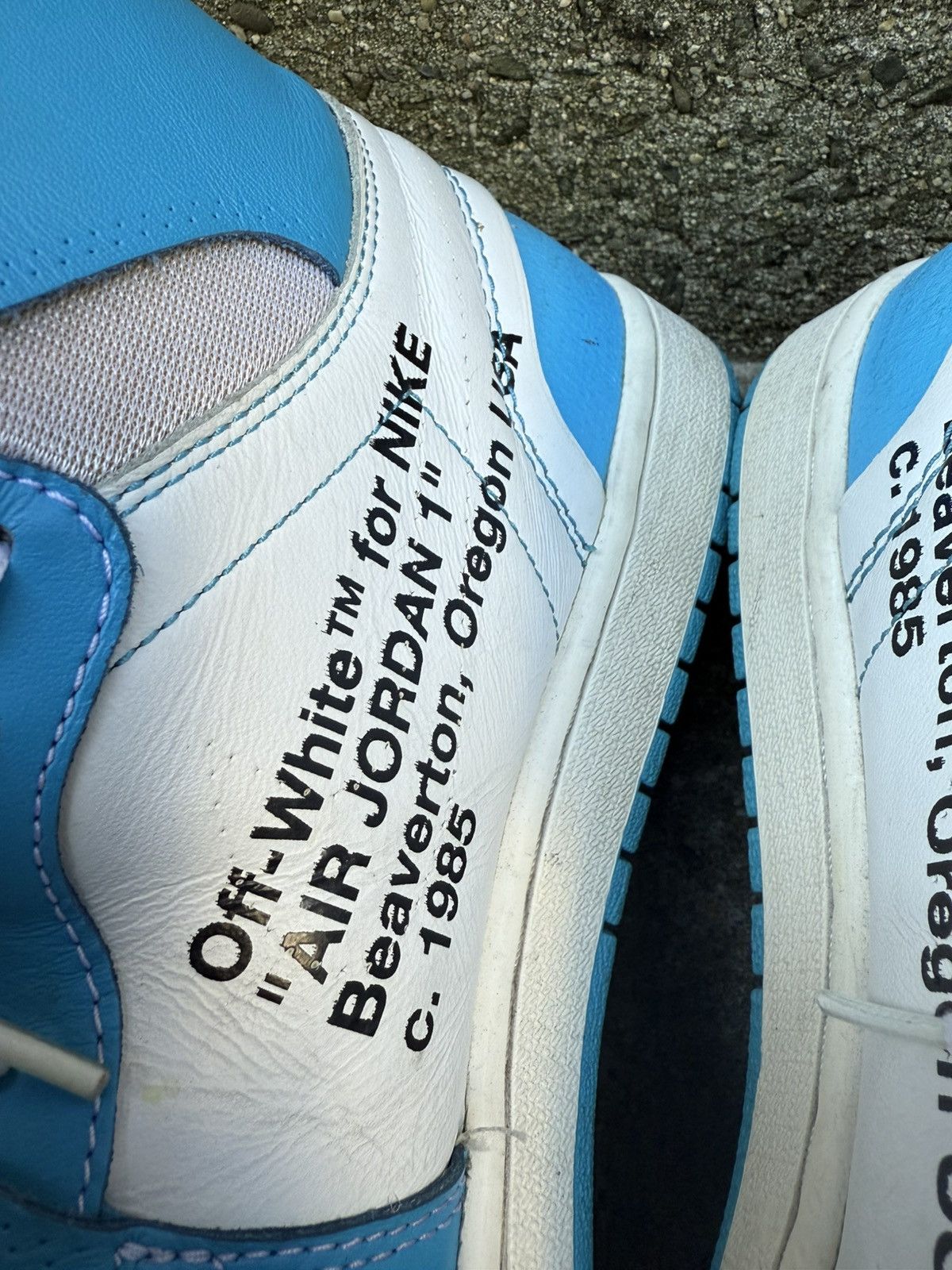 Nike × Off-White Nike Off-White Jordan 1 ‘UNC’ Size US 10 / EU 43 - 9 Thumbnail