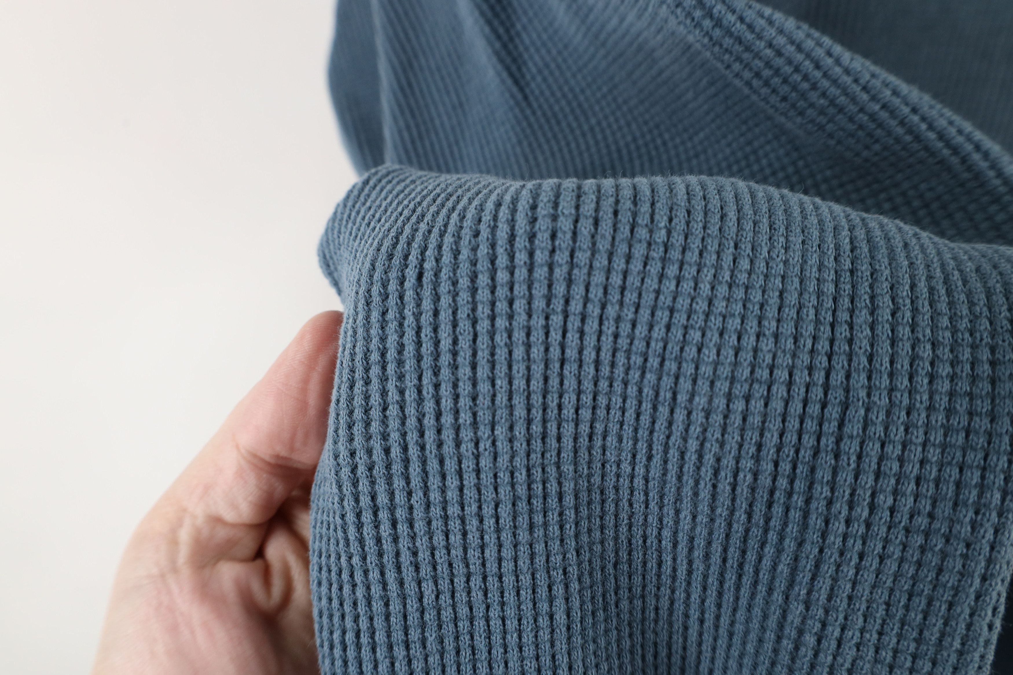 Vintage Vintage 90s Streetwear Boxy Fit Thermal Waffle Knit T-Shirt Size US L / EU 52-54 / 3 - 5 Thumbnail