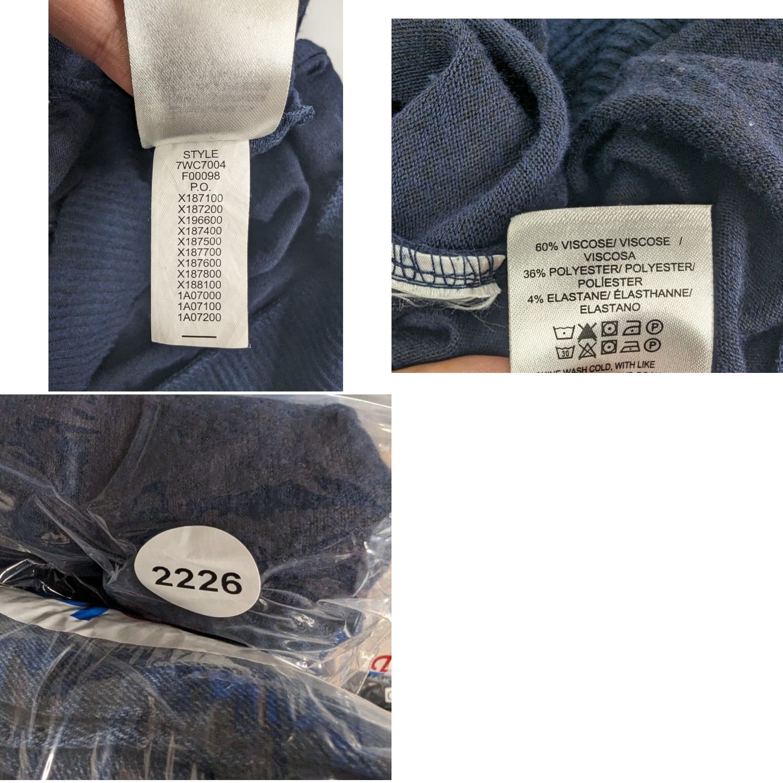 Lucky Brand Lucky Brand Ladies Navy Blue V-Neck Tunic Sweater Women's Small 7WC7004 Size S / US 4 / IT 40 - 8 Thumbnail
