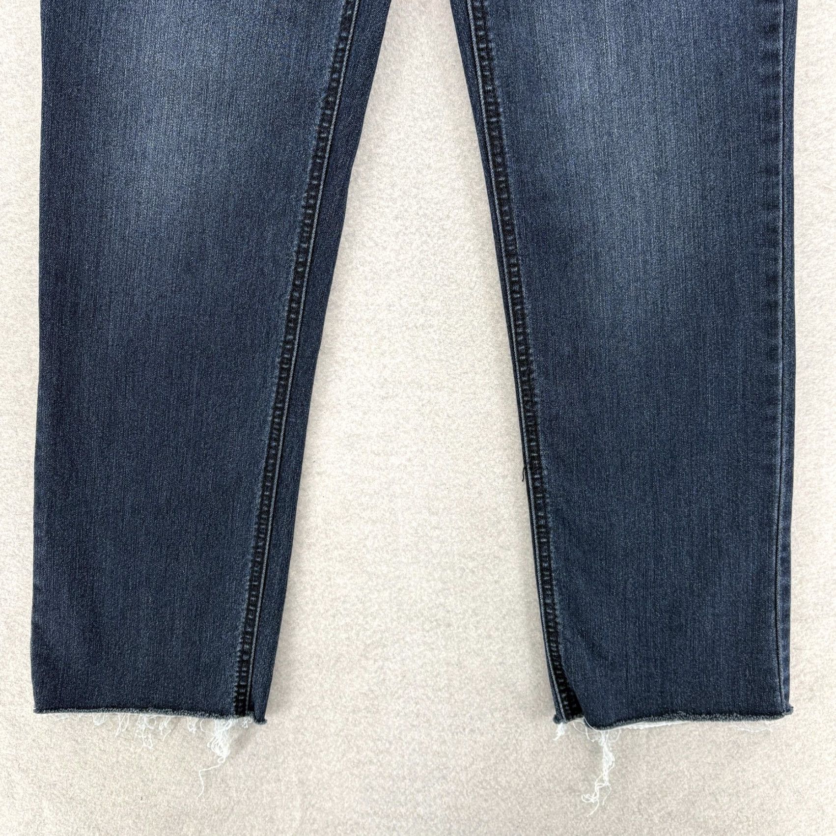 Vintage Democracy Jeans Women 2 Blue AB Technology Straight Leg Denim Raw Hem Ankle Size 26" / US 2 / IT 38 - 4 Thumbnail