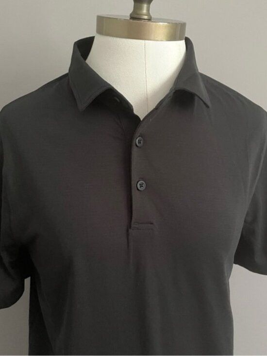 Lululemon Lululemon Black Evolution Short Sleeve Polo Shirt - Medium Size US M / EU 48-50 / 2 - 3 Thumbnail