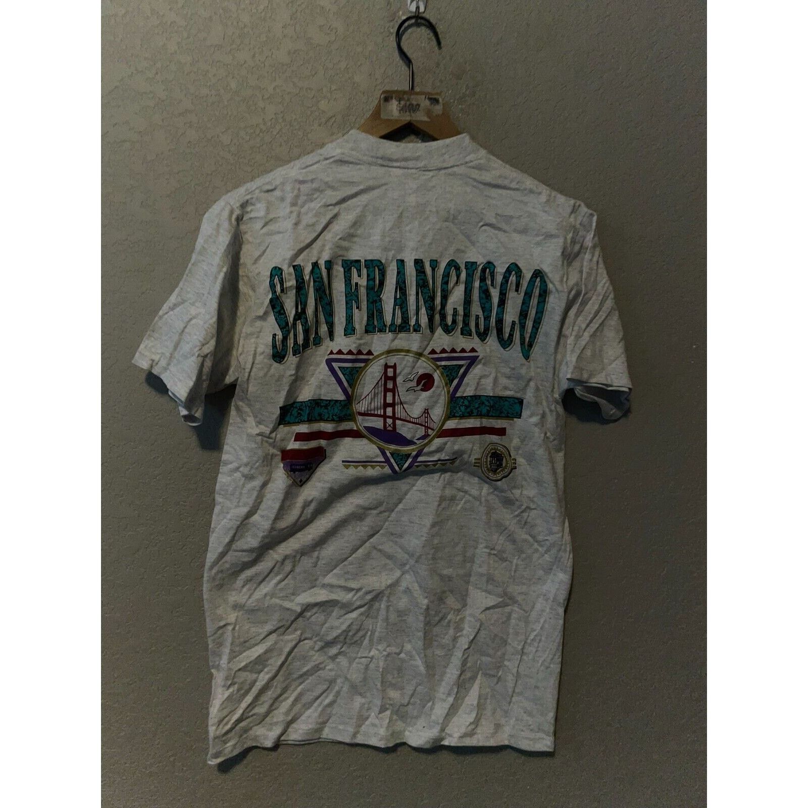 Jerzees Vintage San Fran Francisco Shirt Gray Tee Test Print VTG M Size US M / EU 48-50 / 2 - 6 Thumbnail
