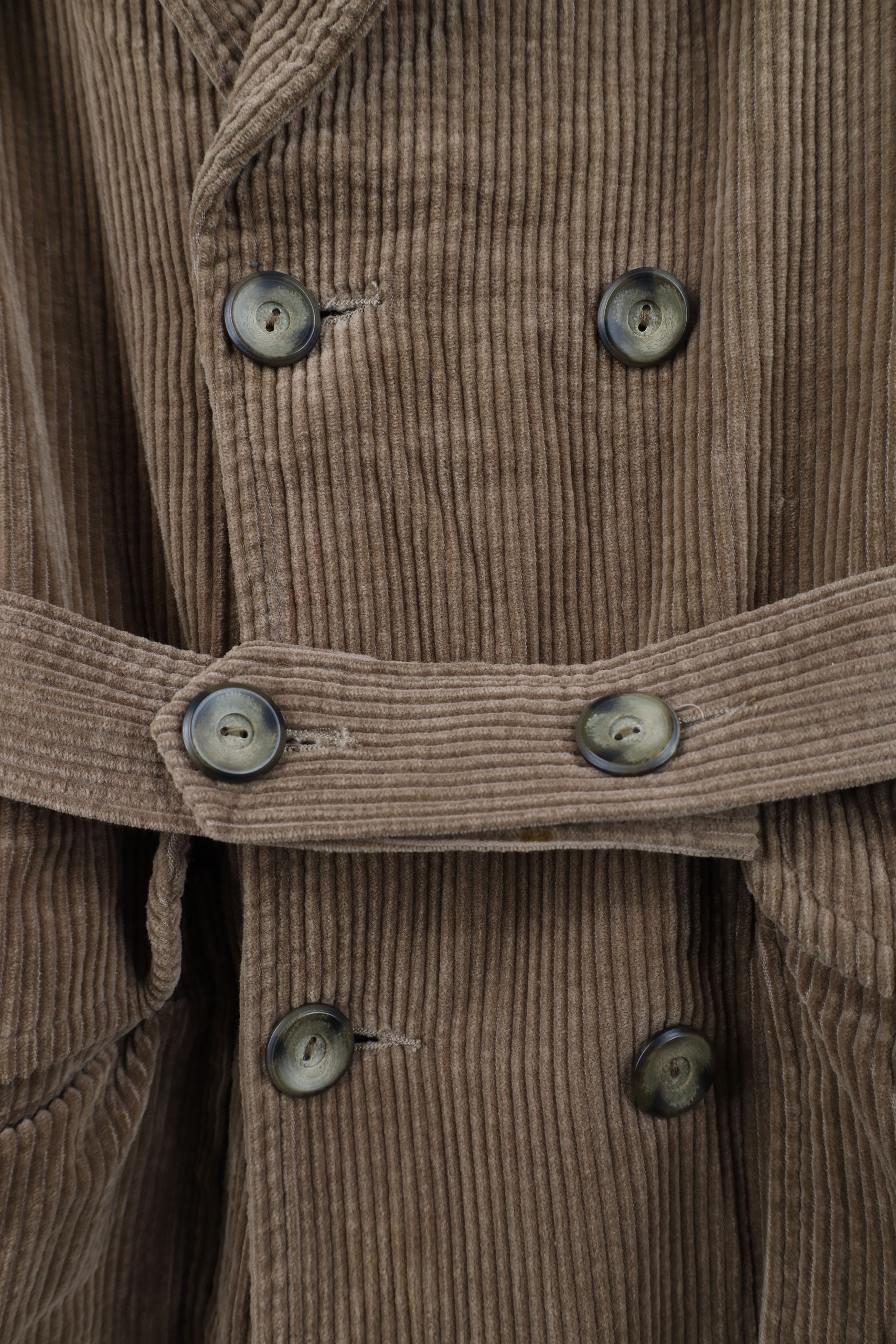 Esprit Vintage 90s Y2K Esprit Belted Corduroy Jacket Coat Brown Size S / US 4 / IT 40 - 4 Thumbnail