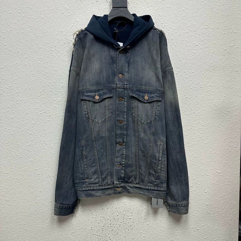Balenciaga Make old splicing sweaters denim jackets and f