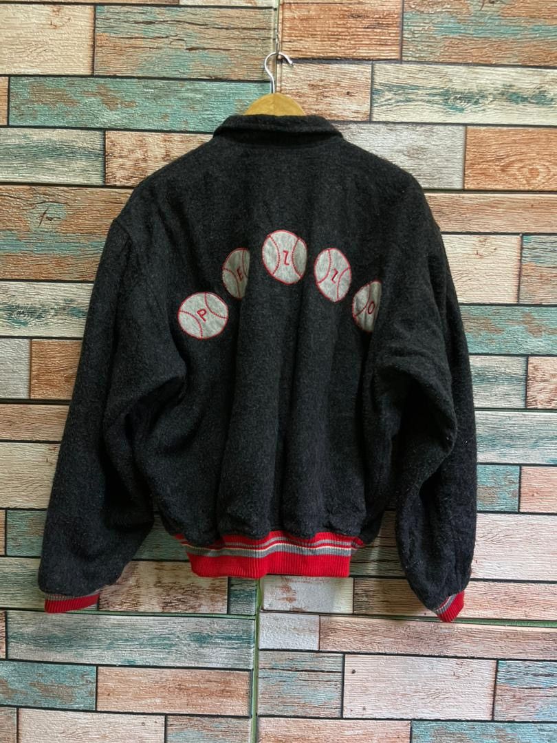 Pazzo Vintage Pezzo Wool Jacket Full Chenille Baseball Patch Size US M / EU 48-50 / 2 - 2 Thumbnail