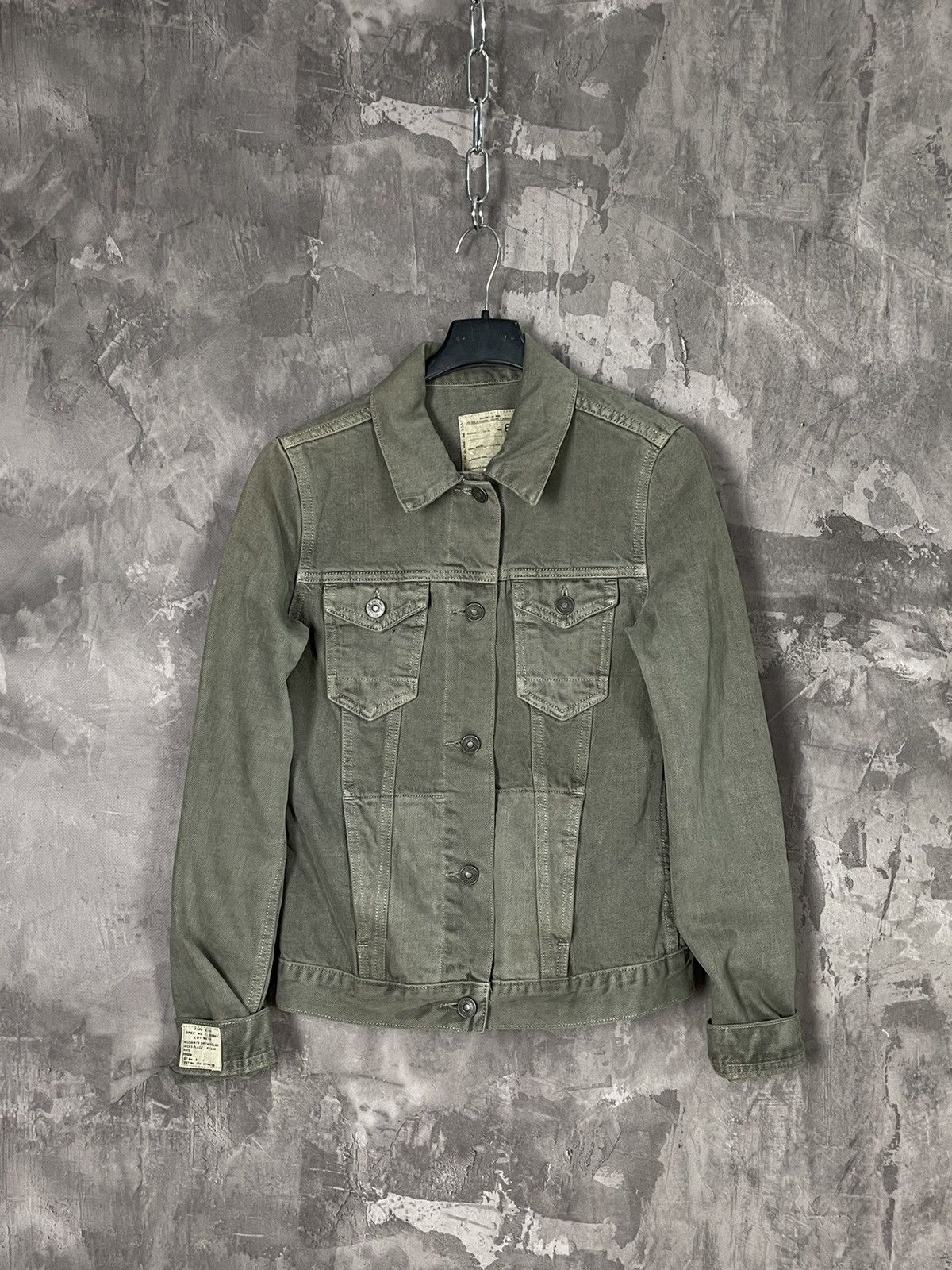 Allsaints × Japanese Brand Allsaints Archival Luxury Y2K Avant Garde Fade Denim Jacket Size M / US 6-8 / IT 42-44 - 1 Thumbnail