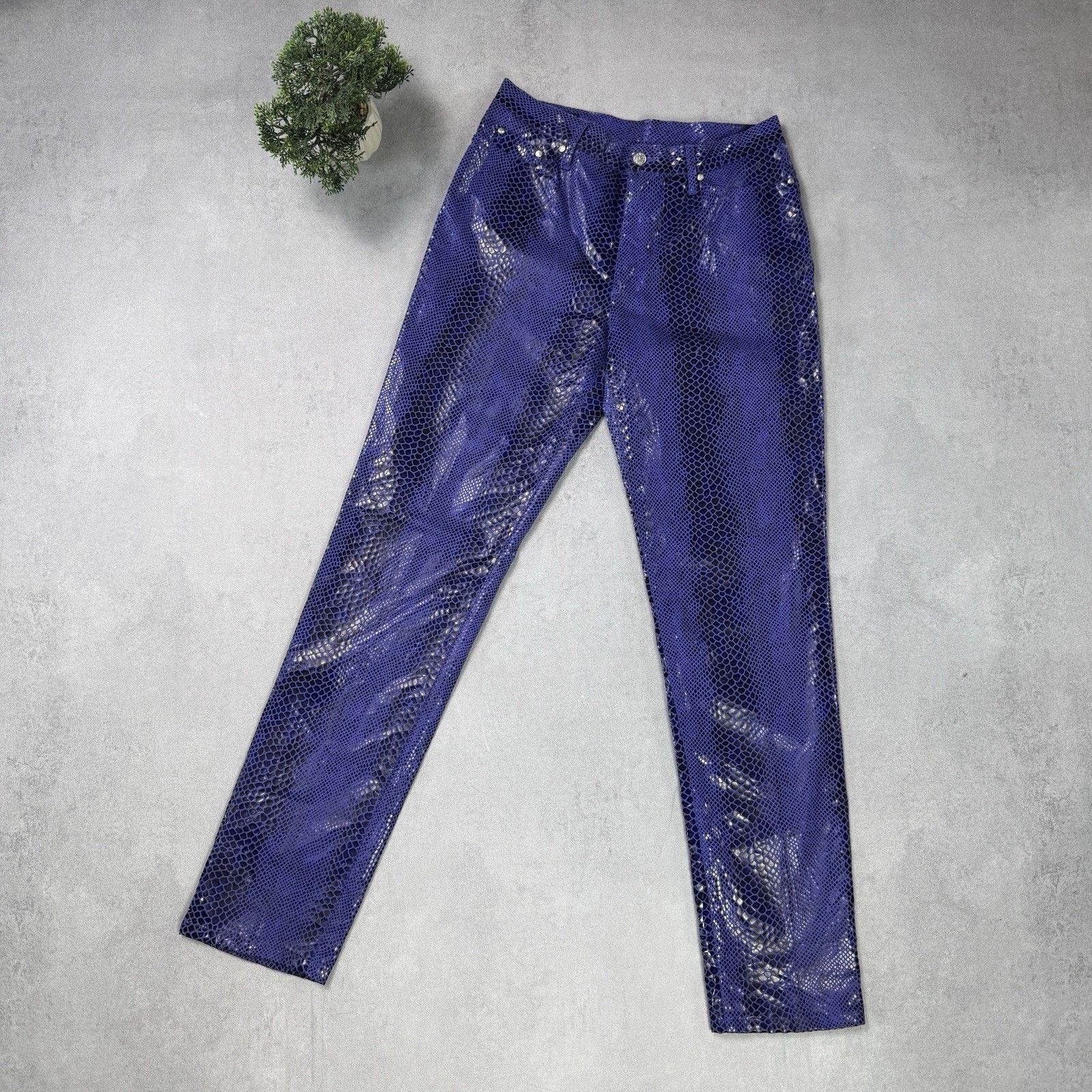 Kenzo Vintage Kenzo Jeans Snake Pattern Pants Purple Size 44 Size 30" / US 8 / IT 44 - 1 Thumbnail