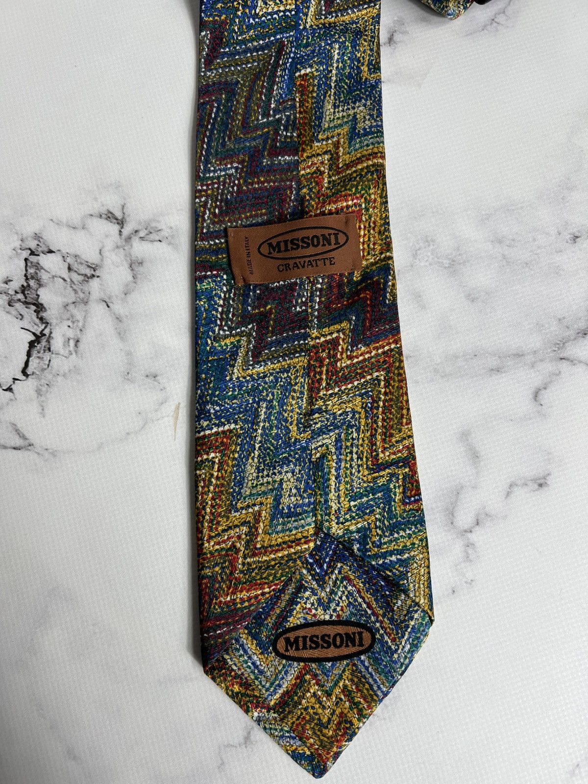 Missoni Vintage luxury designer Missoni multicolour Silk Tie Size ONE SIZE - 3 Thumbnail