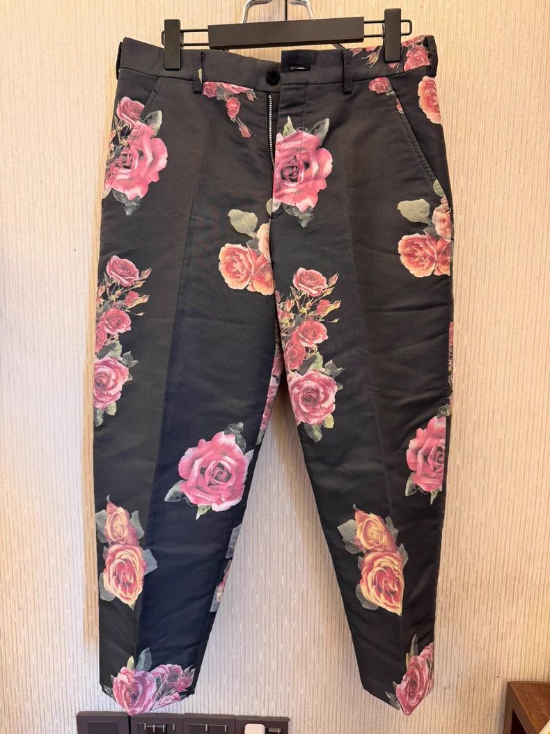 Comme des Garcons comme des garcons size s Floral Jacquard Embroidery Pants Size US 28 / EU 44 - 2 Thumbnail