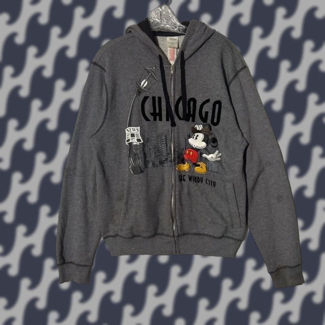 Disney Disney Store Chicago Mickey Mouse The Windy City Zip Up Hoodie Gray Mens Small Size US S / EU 44-46 / 1 - 1 Thumbnail
