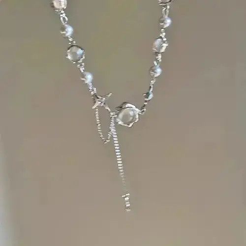Jewelry Electro Chain Crystal Stone Shiny Abstract Star Pop Choker Size ONE SIZE - 2 Thumbnail