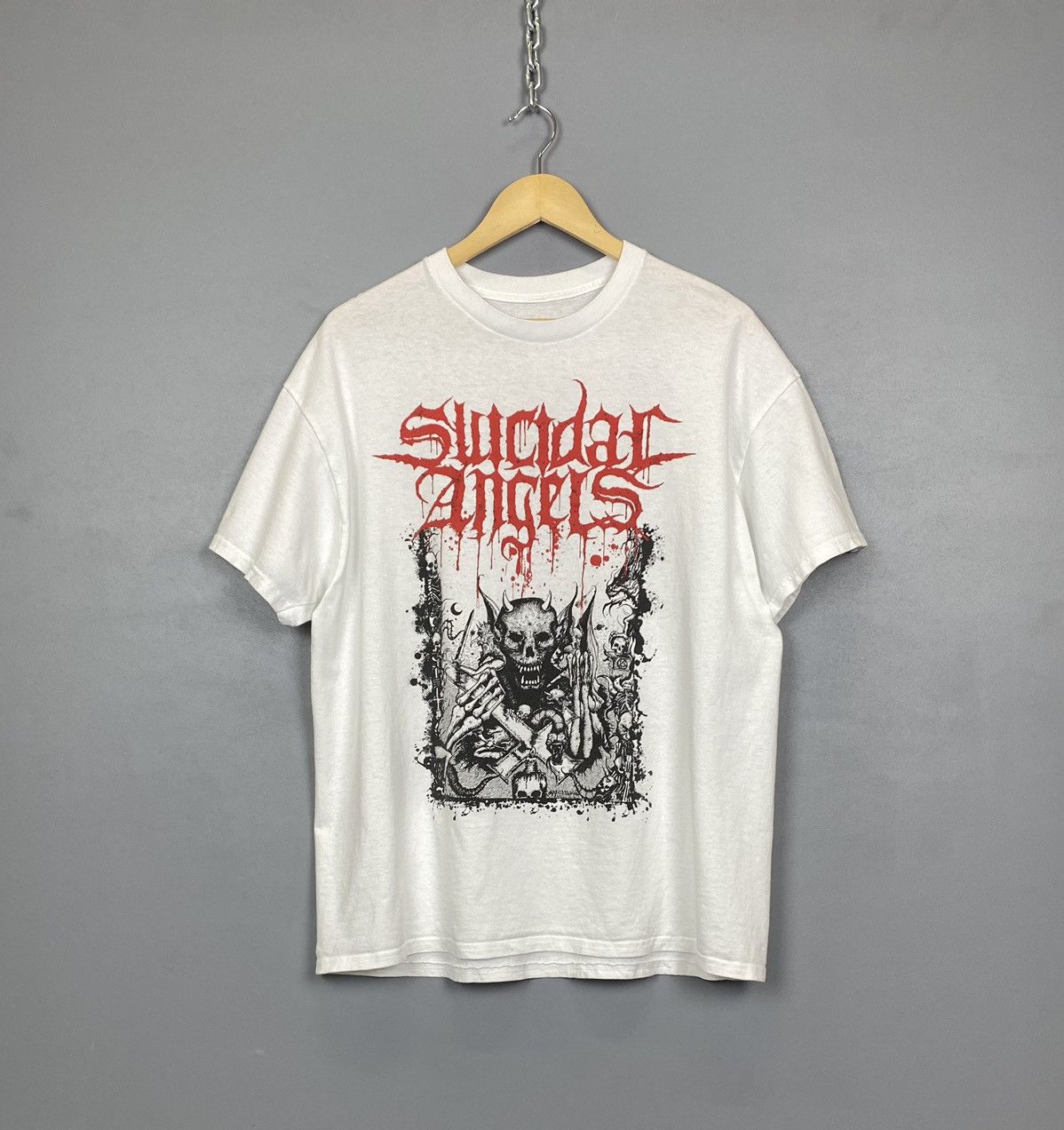 Band Tees Suicidal Angles Y2K Rock Band Tee Metal Skulls Ghotic Style Size US XL / EU 56 / 4 - 1 Thumbnail