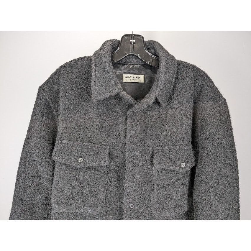 Saint Laurent Paris o1rshd1 Q:2 / Wool Shirt OverShirt in Black Size US M / EU 48-50 / 2 - 7 Thumbnail