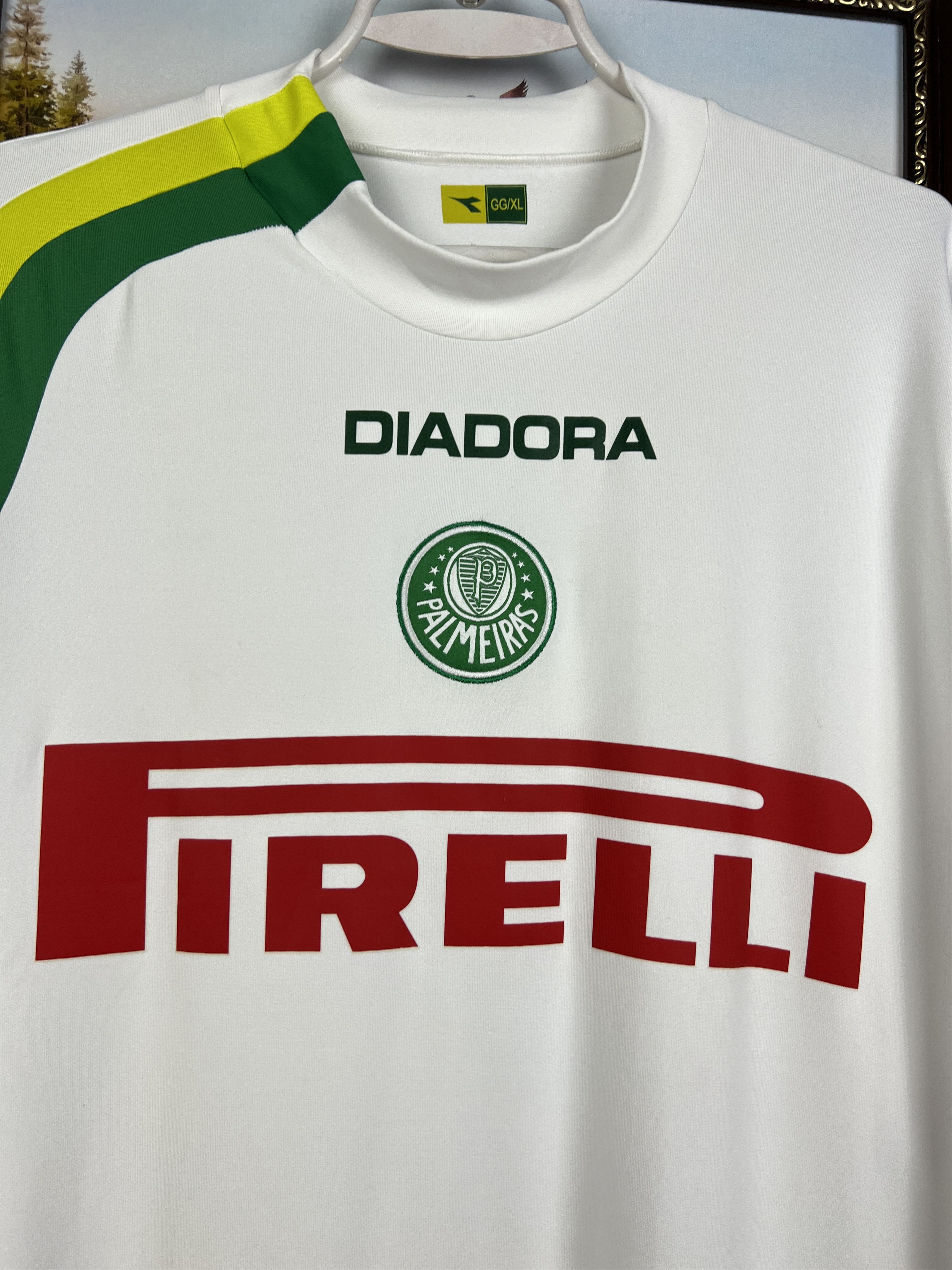Diadora Palmeiras Away football shirt Soccer Player Issue Jersey Size US XL / EU 56 / 4 - 3 Thumbnail