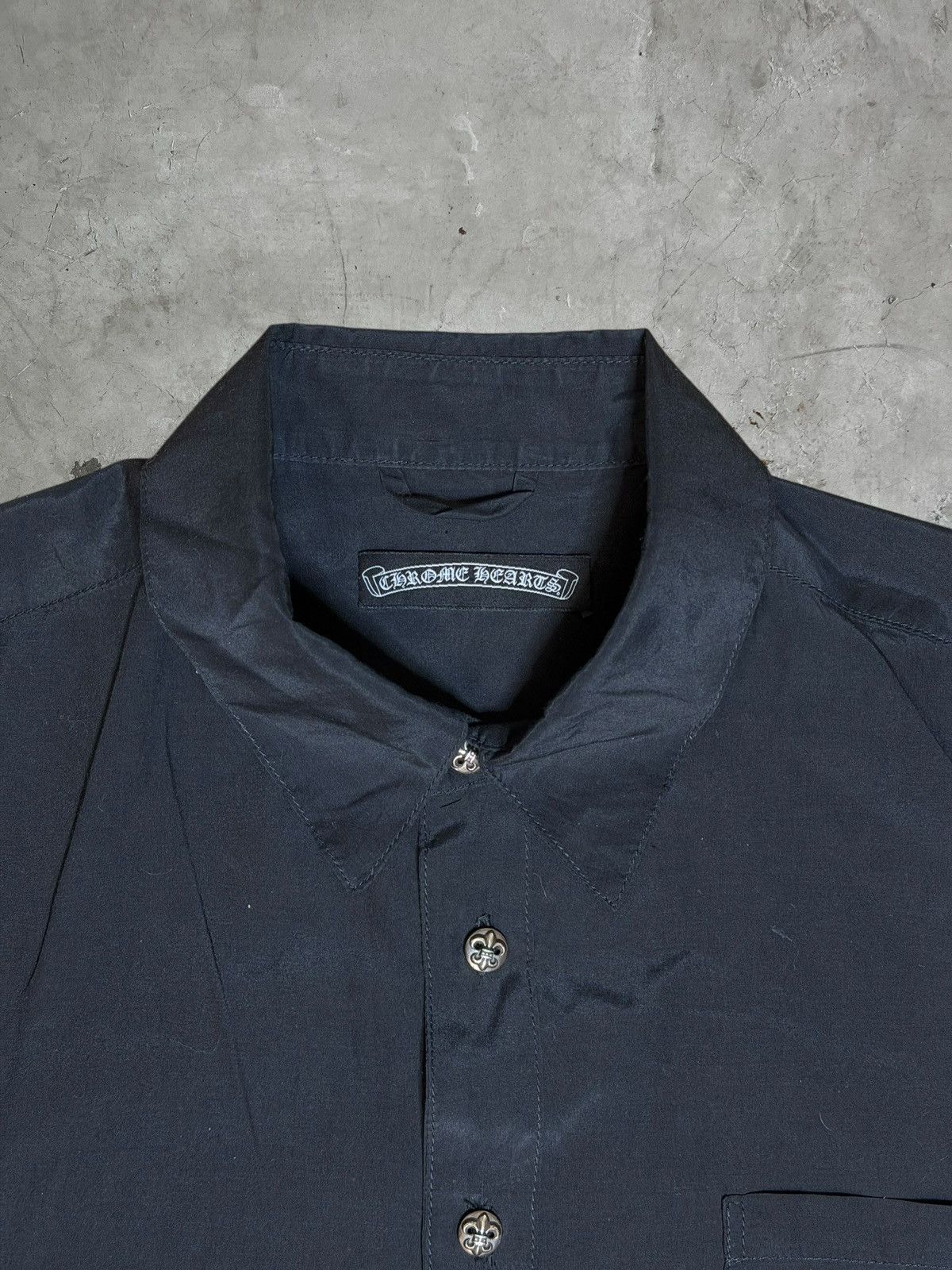 Chrome Hearts Chrome Hearts Leather Patch Silk Shirt Size US XL / EU 56 / 4 - 11 Thumbnail