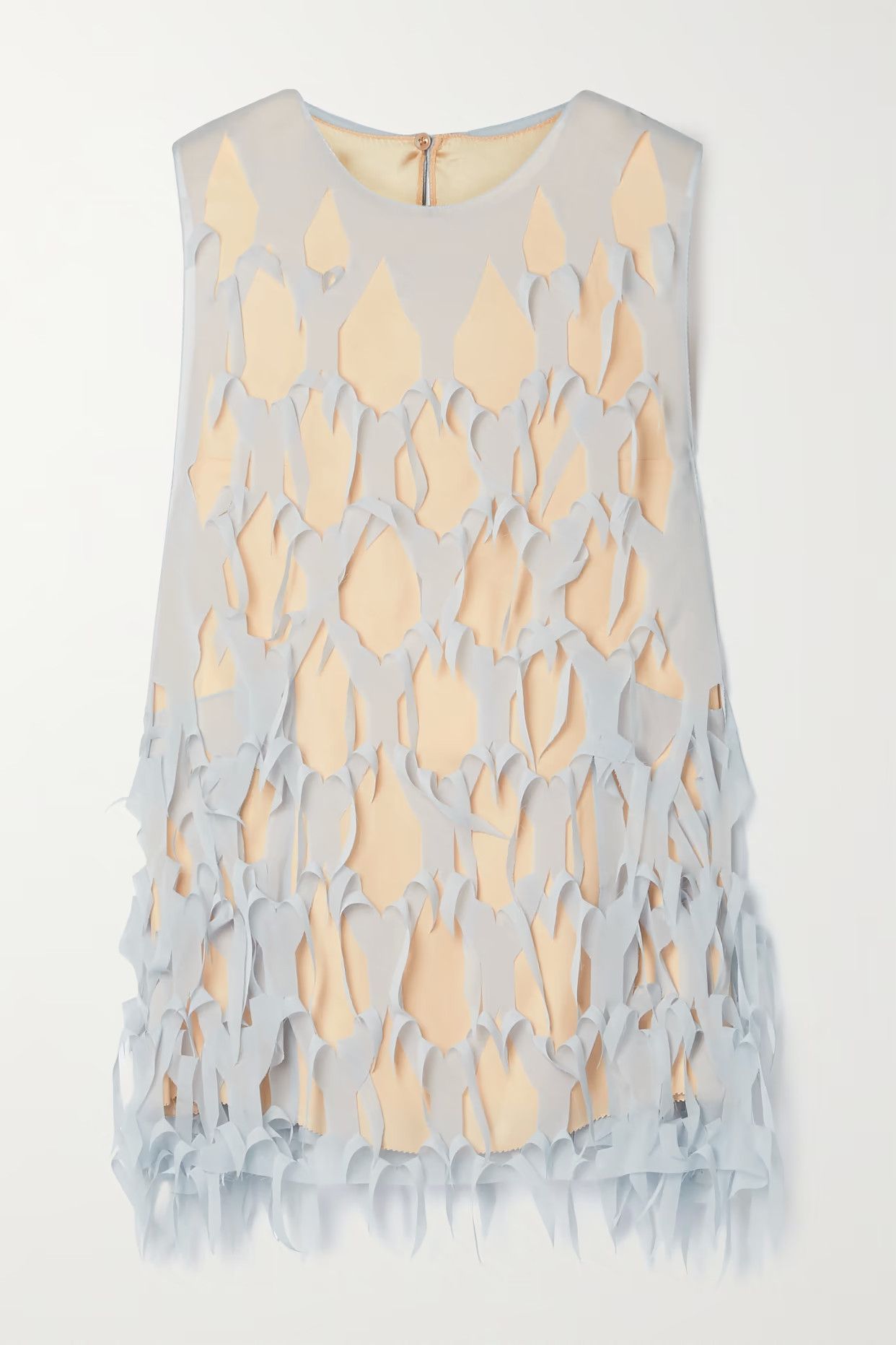image of Maison Margiela O1W1Db11223 Crepe Top In Light Blue, Women's (Size Medium)