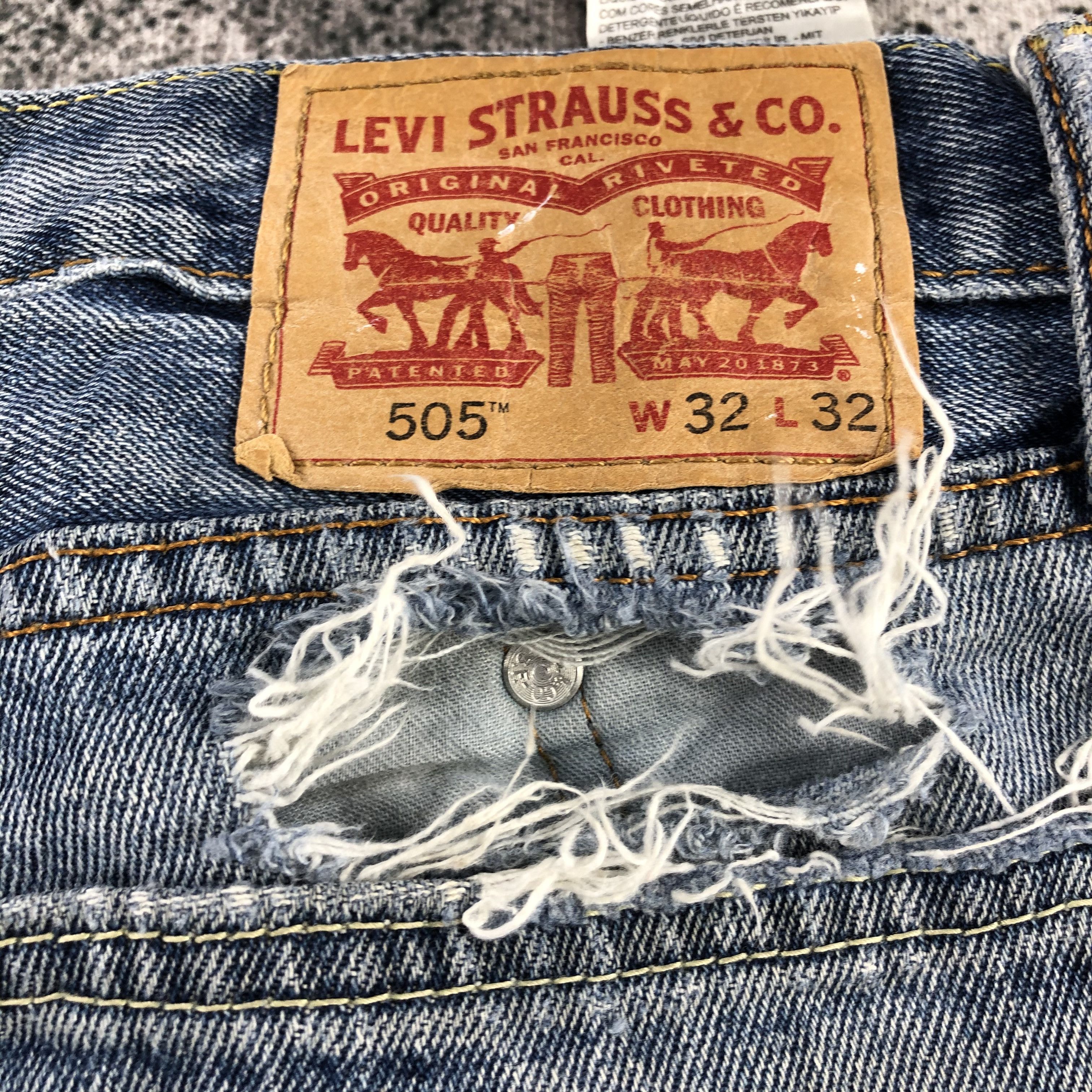 Levi's Vintage Levi's 505 Jeans Distressed Denim KJ1036 Size US 32 / EU 48 - 5 Thumbnail