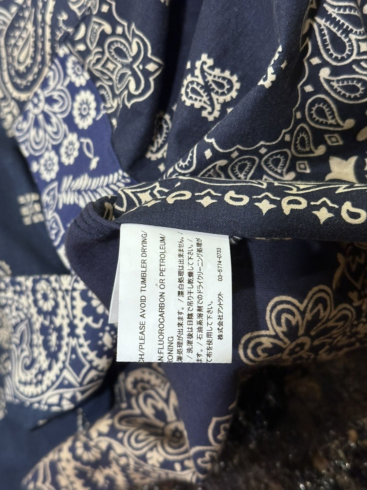 READYMADE Readymade Blue Bandana Paisley Burn Button Up Shirt Jacket Size US XL / EU 56 / 4 - 15 Thumbnail