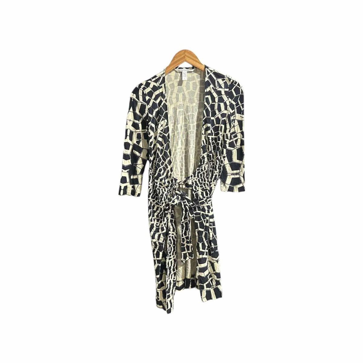 Diane von Furstenberg 🔥Rare Diane Von Furstenberg Wrap Dress Silk Abstract Size XS / US 0-2 / IT 36-38 - 9 Thumbnail