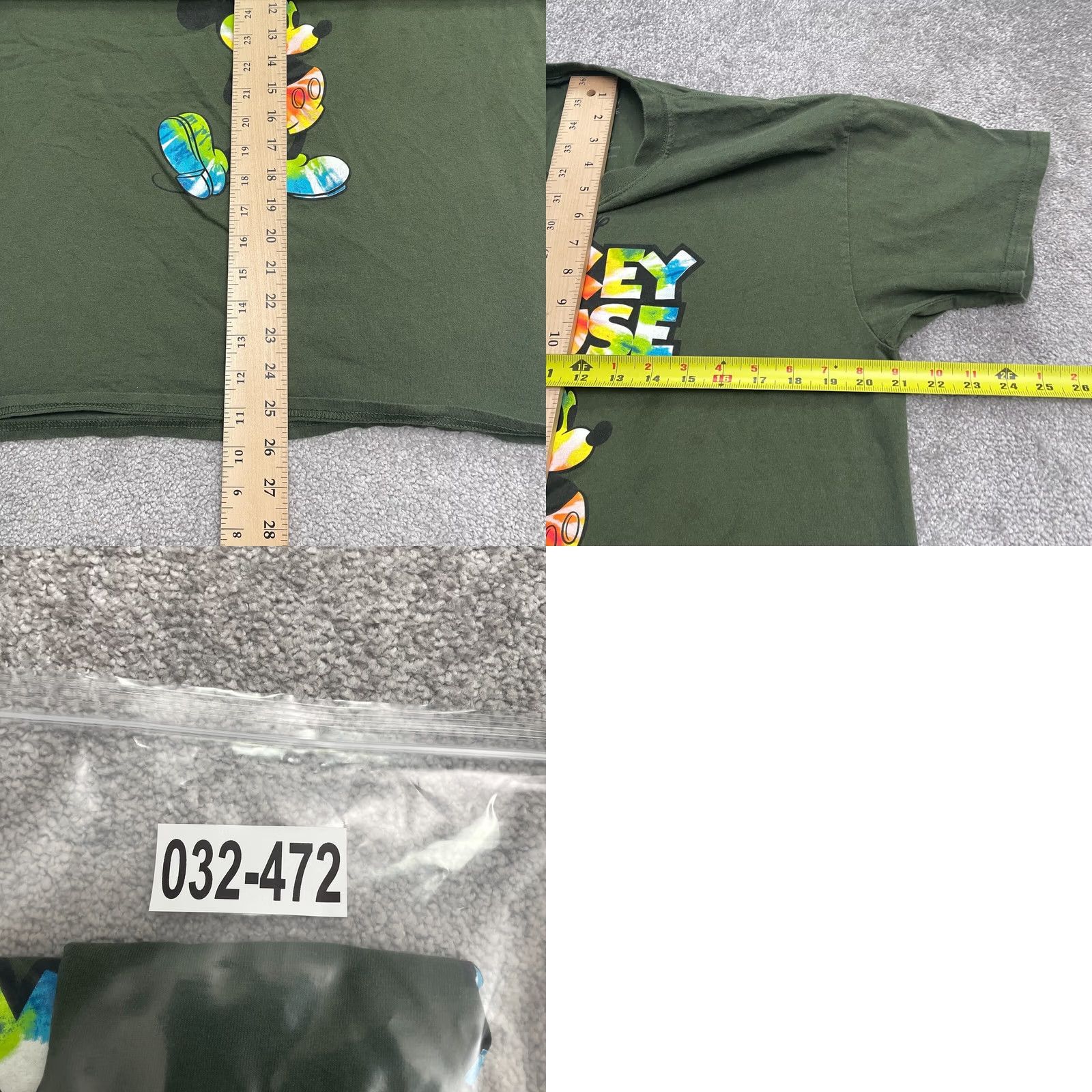 Disney Disney Mickey Mouse Graphic T-Shirt Mens Large Green Crew Neck Cotton Tee Size US L / EU 52-54 / 3 - 8 Thumbnail