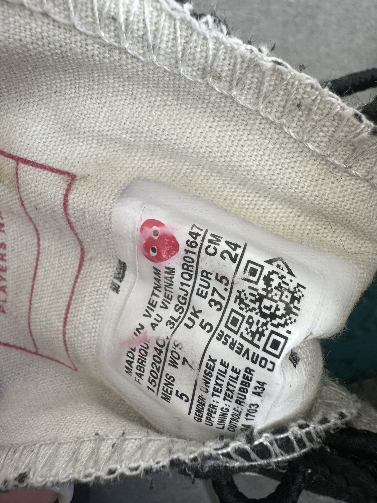 Comme des Garcons PLAY Comme des garcons x play converse 37,5 Size US 7.5 / IT 37.5 - 9 Thumbnail
