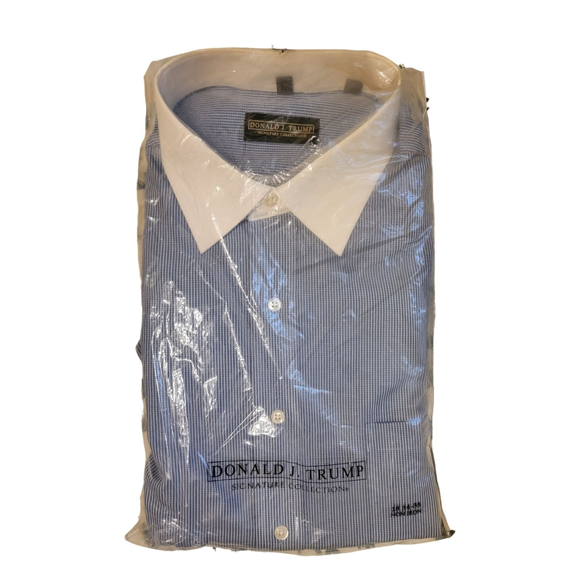 Donald Trump Donald J Trump Signature Collection Mens 2XL Blue Pinstripe Size US XXL / EU 58 / 5 - 1 Thumbnail