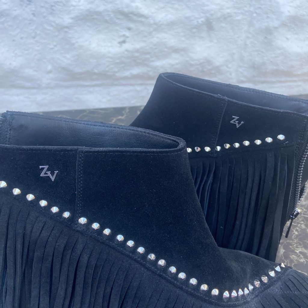 Zadig & Voltaire Zadig & Voltaire Black Fringe Booties Size US 9 / IT 39 - 5 Thumbnail