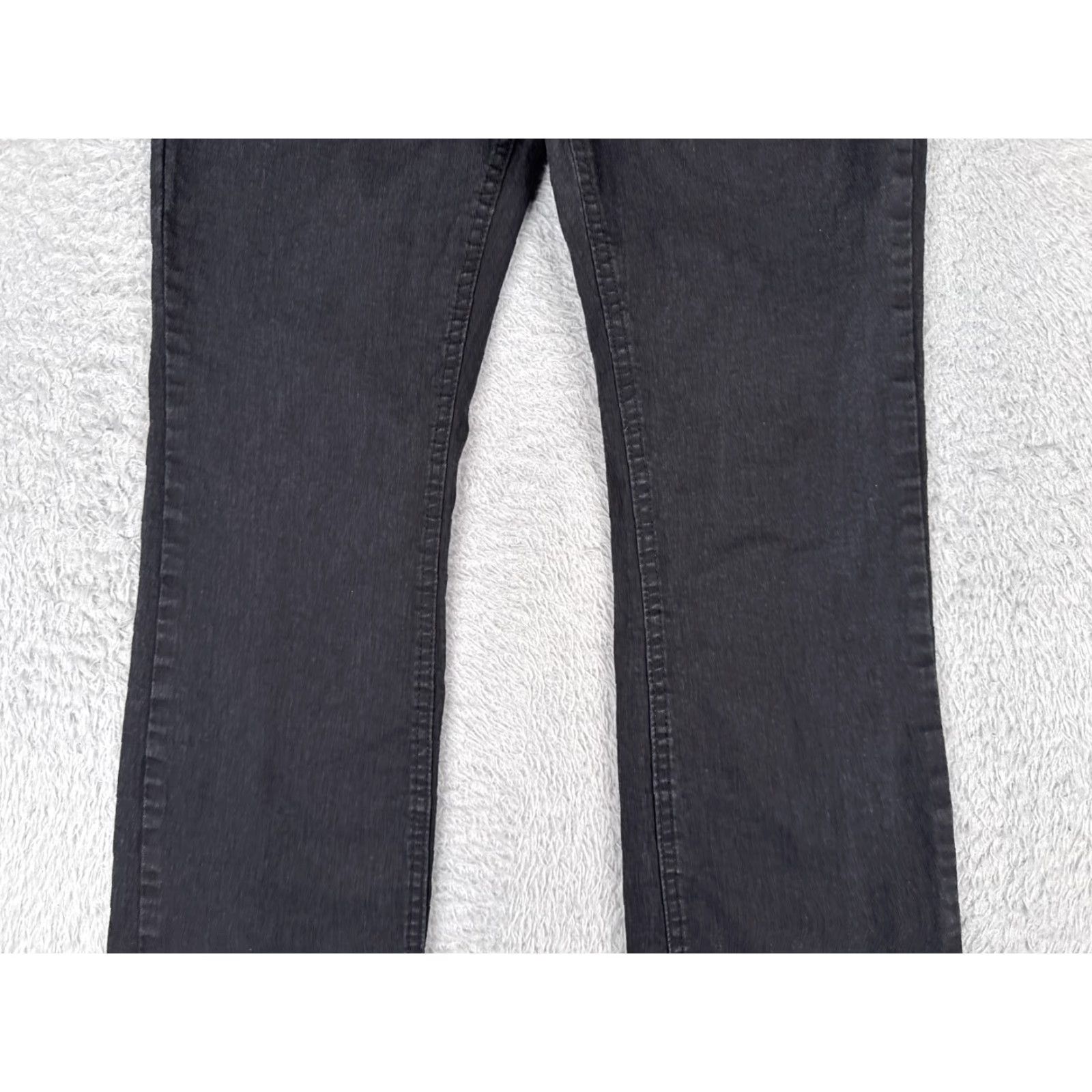 Vintage Angel Kiss Jeans Women Bootcut Denim Black 30x28 Juniors 7 Slimming Stretch Pocket 5-Pocket Design Low Rise Cotton Blend Costume? Size 28" / US 6 / IT 42 - 3 Thumbnail