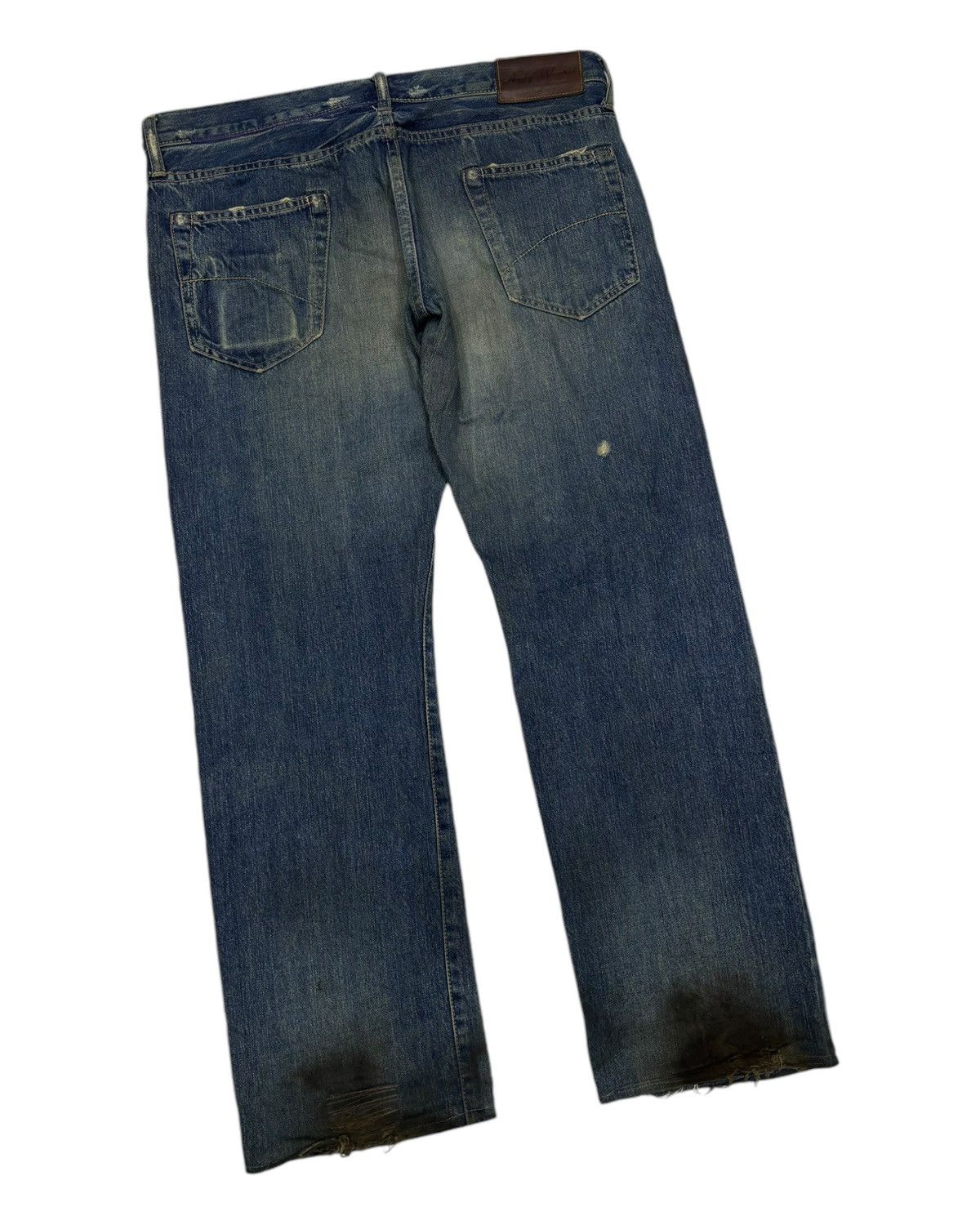 Andy Warhol × Hysteric Glamour 🔥HYSTERIC GLAMOUR X ANDY WARHOL SELVEDGE JEANS DISTRESSED Size US 34 / EU 50 - 6 Thumbnail
