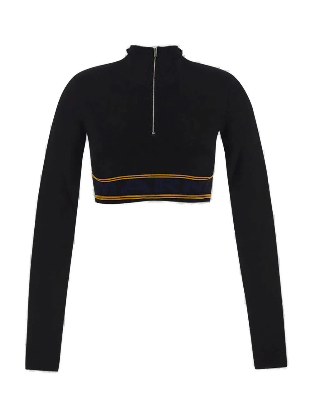 Marni o1w1db10824 Cropped Jumper in Black Size XS / US 0-2 / IT 36-38 - 1 Thumbnail